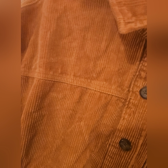 Kensie Jeans Womens Brown Button Down Corduroy Shirt SIZE SMALL - Picture 9 of 13